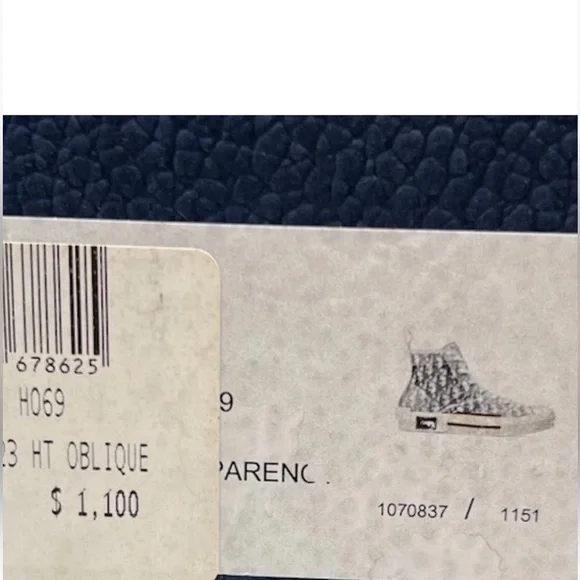 ❤️CHRISTIAN DIOR Size 42EU/10US B23 High Dior Oblique High Top Sneakers - Picture 11 of 11